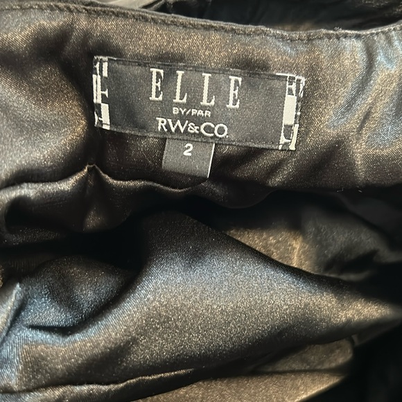 Elle by RW&Co. Black fit and flare dress with floral print. - Picture 10 of 12